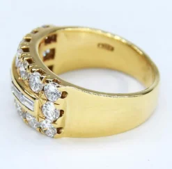 Bague bande de diamants