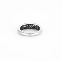 Bague Bande Pavée or blanc