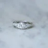 Bague Bandeau Art Déco platine diamants