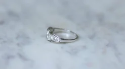 Bague Bandeau Art Déco platine diamants