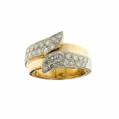 Bague bandeau avec diamants