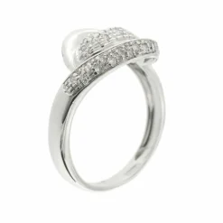 Bague bandeau avec diamants
