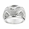 Bague bandeau diamants