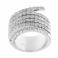 Bague bandeau diamants