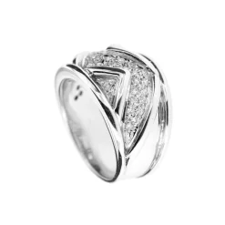 Bague bandeau diamants