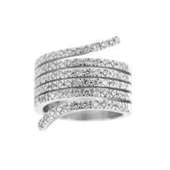 Bague bandeau diamants