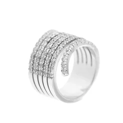Bague bandeau diamants