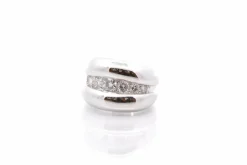 Bague bandeau diamants en or blanc