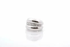 Bague bandeau diamants en or blanc