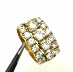 Bague bandeau diamants en or jaune
