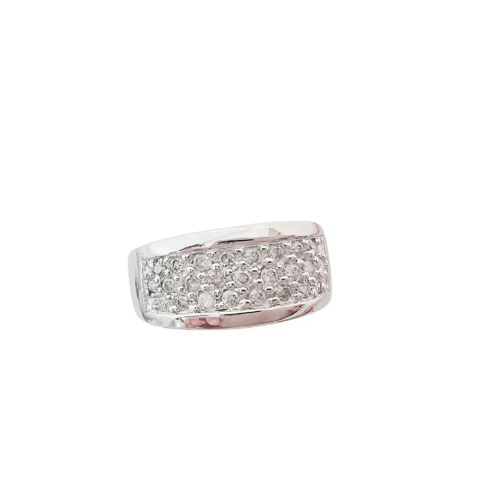 Bague Bandeau Diamants Or Blanc