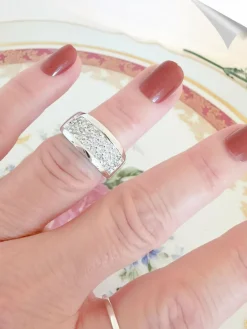 Bague Bandeau Diamants Or Blanc