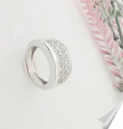 Bague Bandeau Diamants Or Blanc