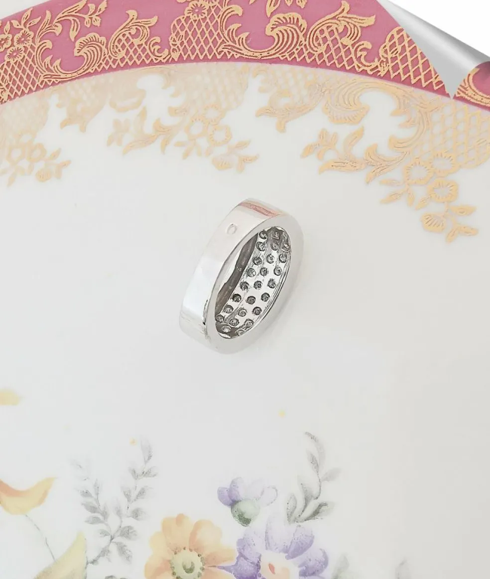 Bague Bandeau Diamants Or Blanc