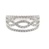 Bague bandeau Or blanc Diamants