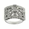 Bague bandeau or blanc diamants