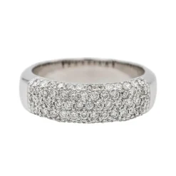Bague Bandeau Or blanc Diamant