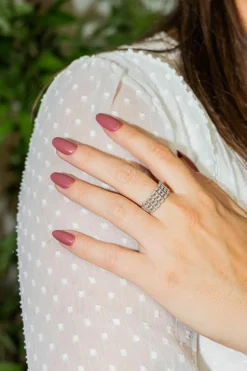 Bague Bandeau Or blanc Diamant