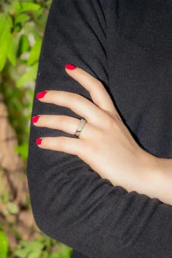 Bague Bandeau Or blanc Diamant