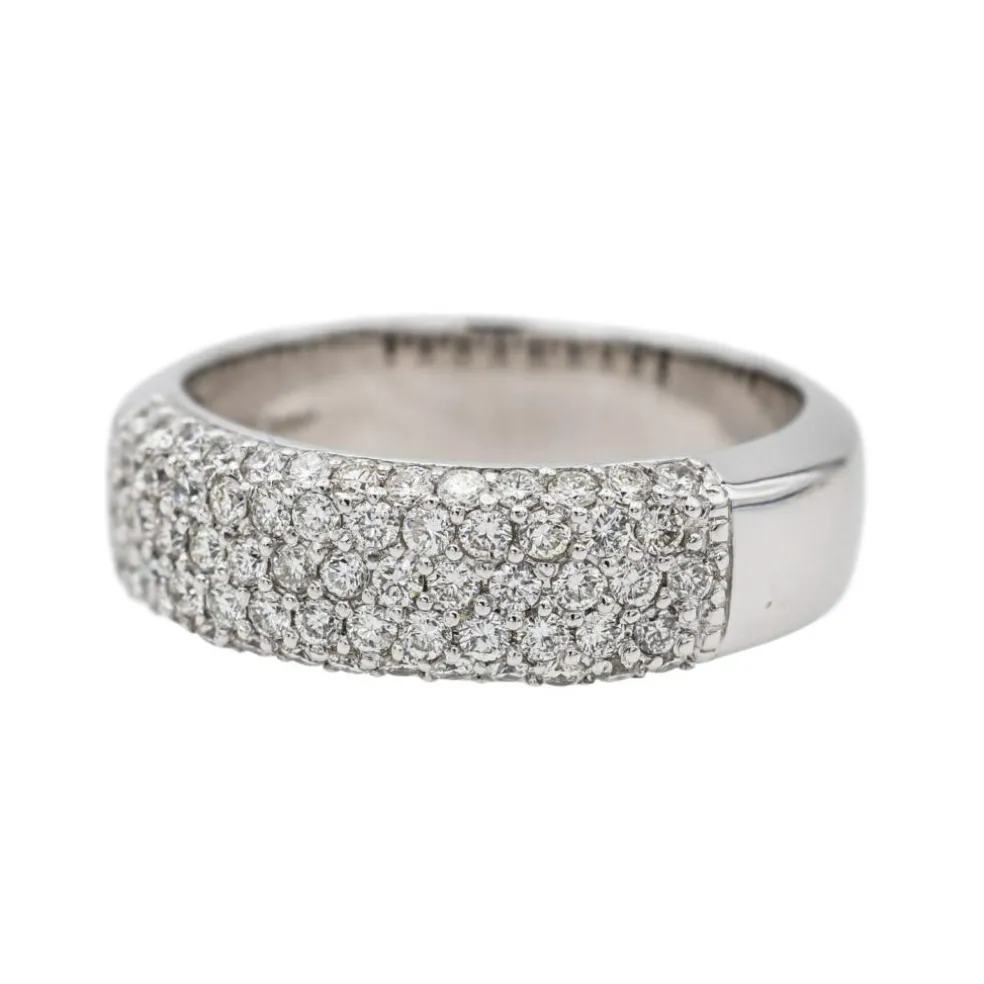 Bague Bandeau Or blanc Diamant