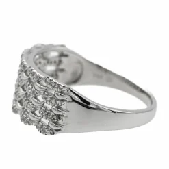 Bague Bandeau Or blanc Diamant