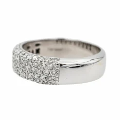 Bague Bandeau Or blanc Diamant