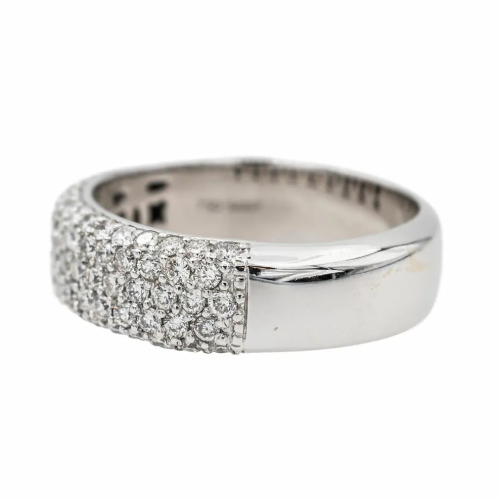 Bague Bandeau Or blanc Diamant
