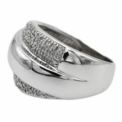Bague Bandeau Or blanc Diamant