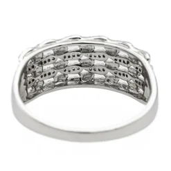 Bague Bandeau Or blanc Diamant