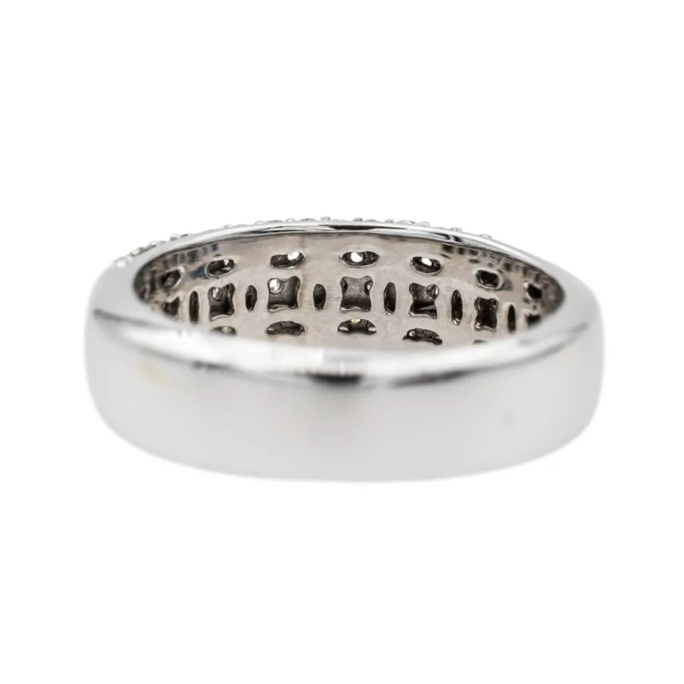 Bague Bandeau Or blanc Diamant