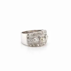 Bague bandeau Or blanc Diamants