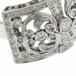 Bague bandeau or blanc diamants