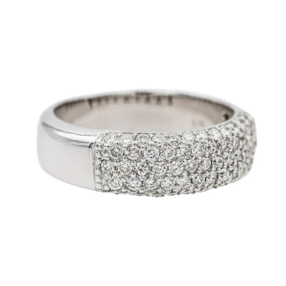 Bague Bandeau Or blanc Diamant