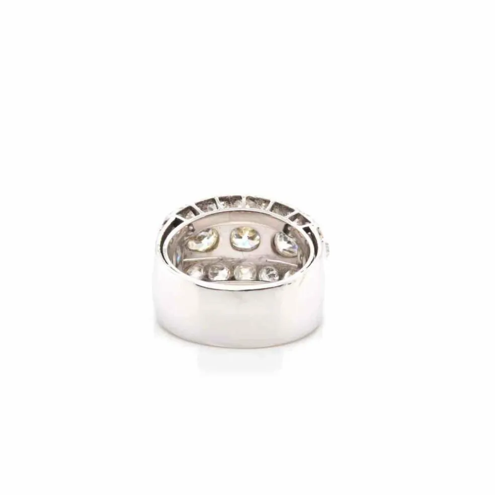 Bague bandeau Or blanc Diamants