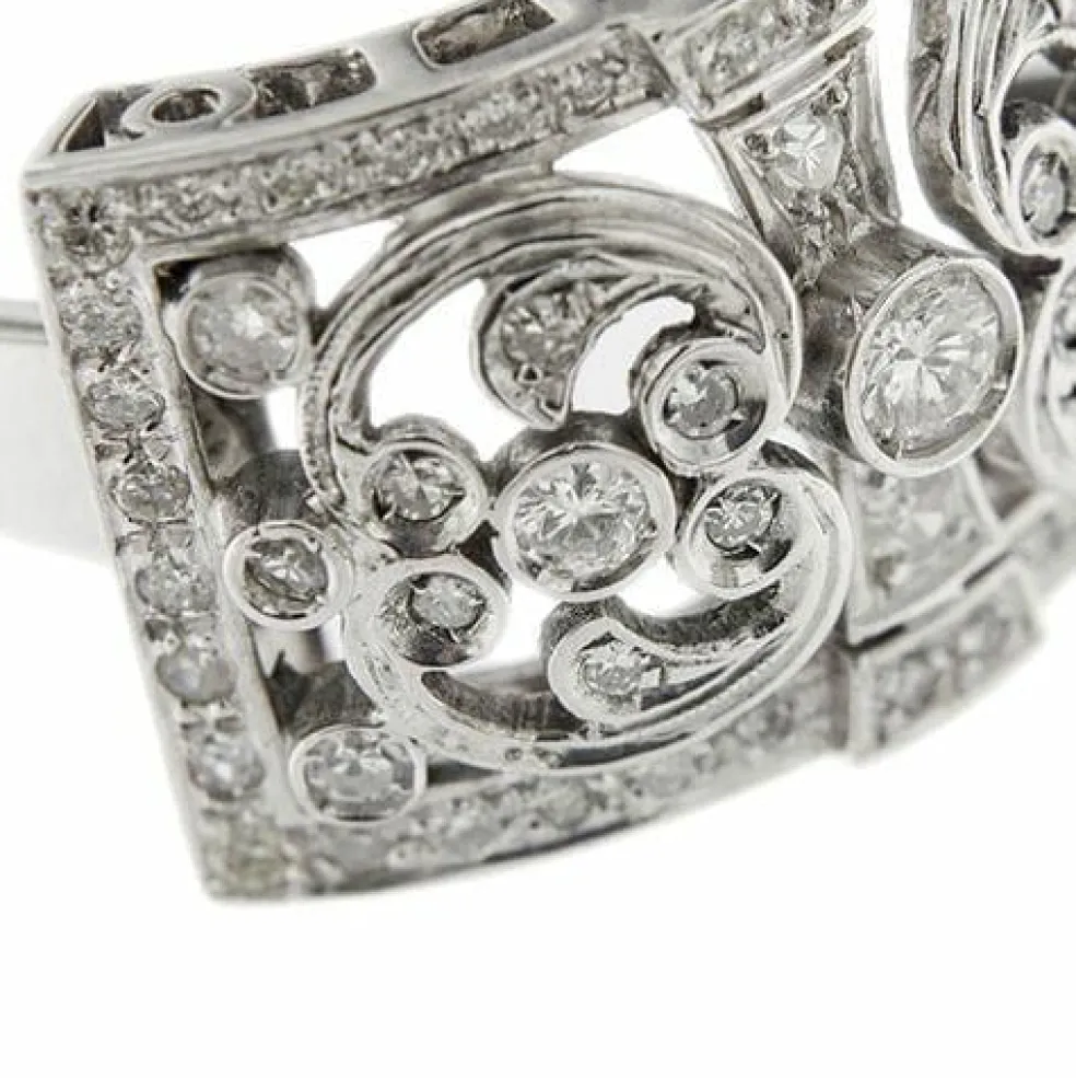 Bague bandeau or blanc diamants