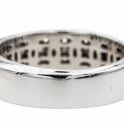 Bague Bandeau Or blanc Diamant