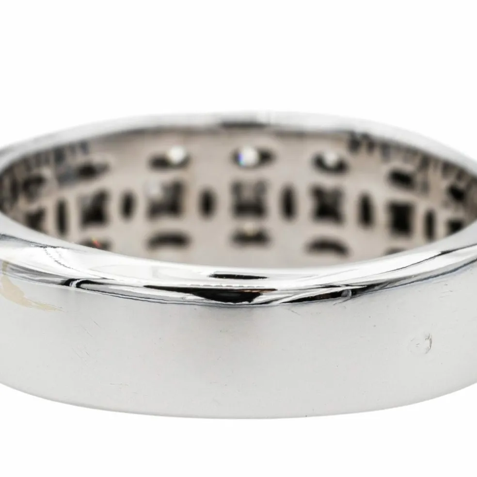 Bague Bandeau Or blanc Diamant