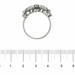 Bague bandeau or blanc diamants