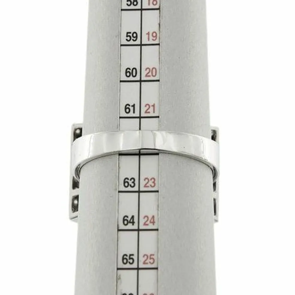 Bague bandeau or blanc diamants