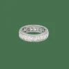 BAGUE BANDEAU OR BLANC ET DIAMANTS