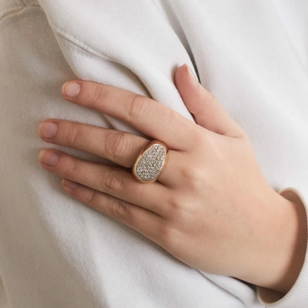 Bague Bandeau Or et Diamants