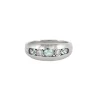 Bague bandeau Or gris Aigues-marines Diamants