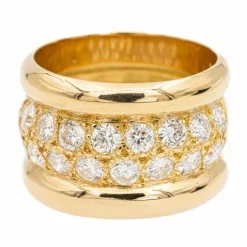 Bague Bandeau Or jaune Diamant