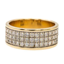 Bague Bandeau Or jaune Diamant