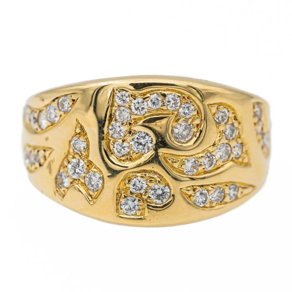 Bague Bandeau Or jaune Diamant