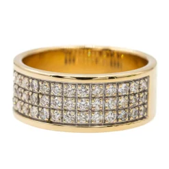 Bague Bandeau Or jaune Diamant