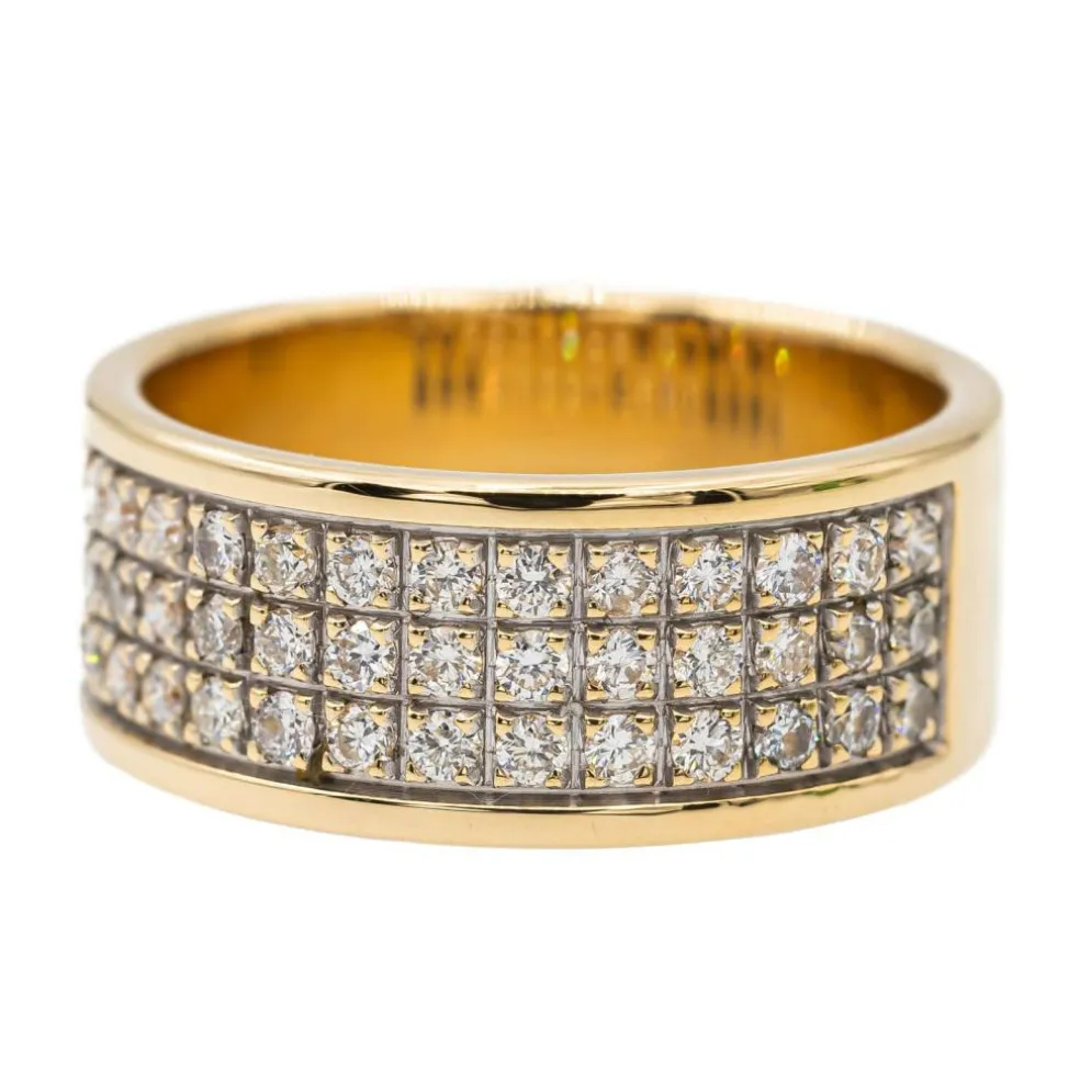Bague Bandeau Or jaune Diamant
