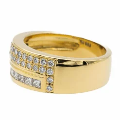 Bague Bandeau Or jaune Diamant