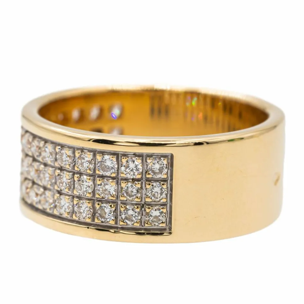 Bague Bandeau Or jaune Diamant
