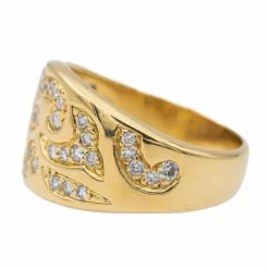 Bague Bandeau Or jaune Diamant